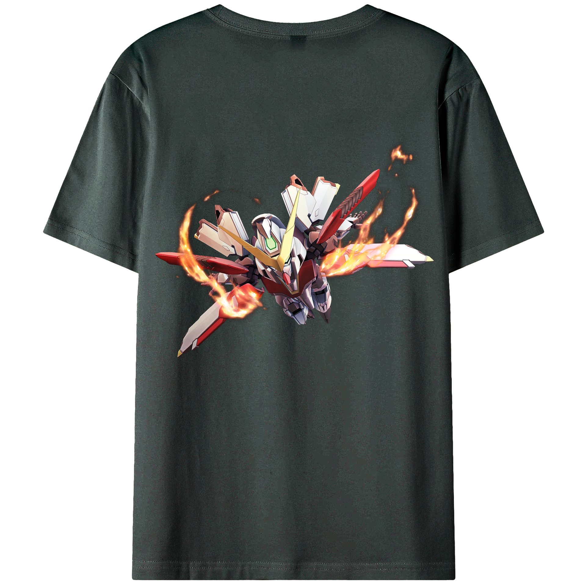 （画像用） 機動戦士ガンダム Mobile Suit Gundam 綿100％ メンズ半袖Tシャツ（バックプリント） 通気性
